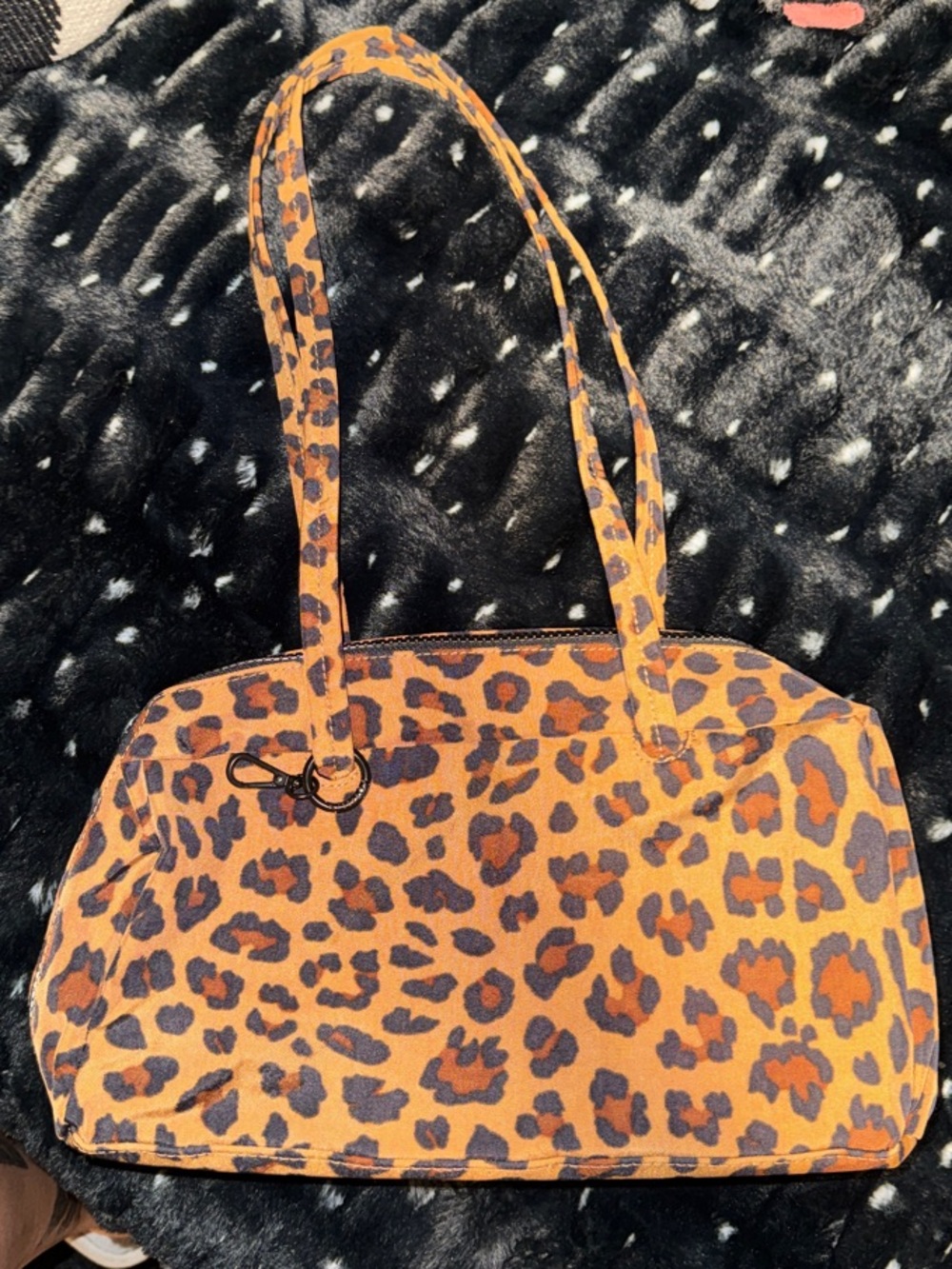 BAGGU Nylon Bowler Bag in Leopard